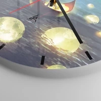 Clock face with lines