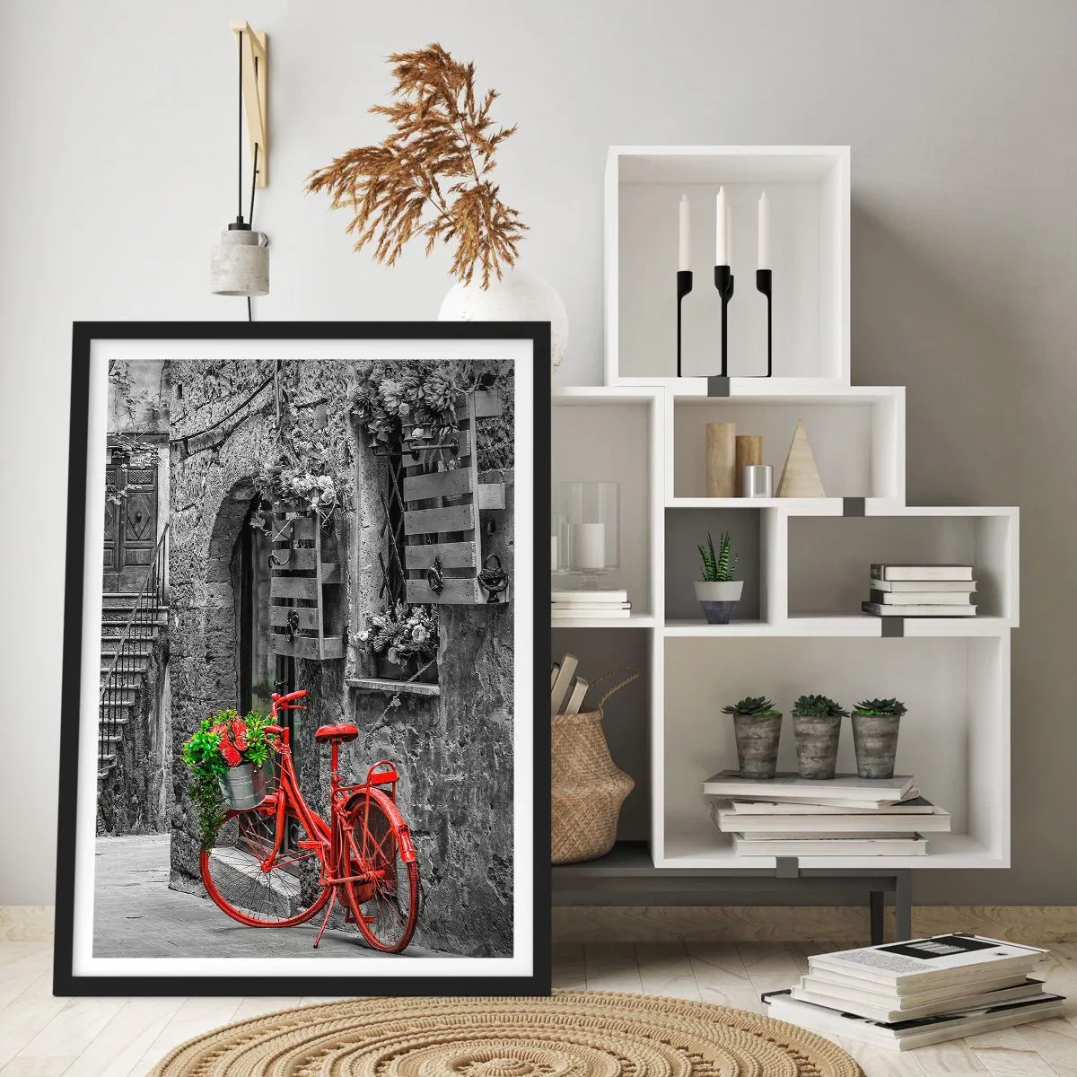 Poster in black frame - Tuscan Alley - 30x40 cm