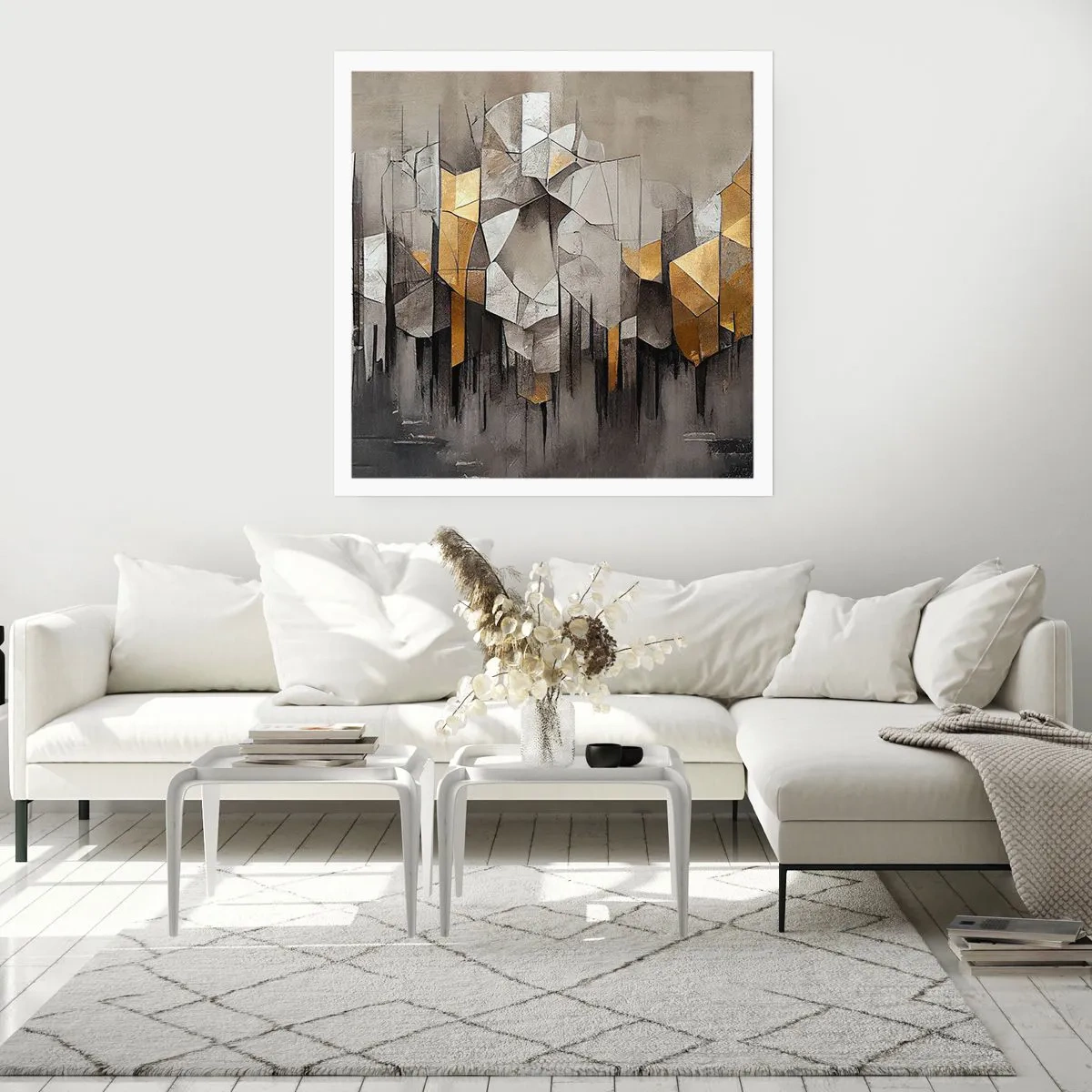 Poster - Composition of Ice and Light - 60x60 cm