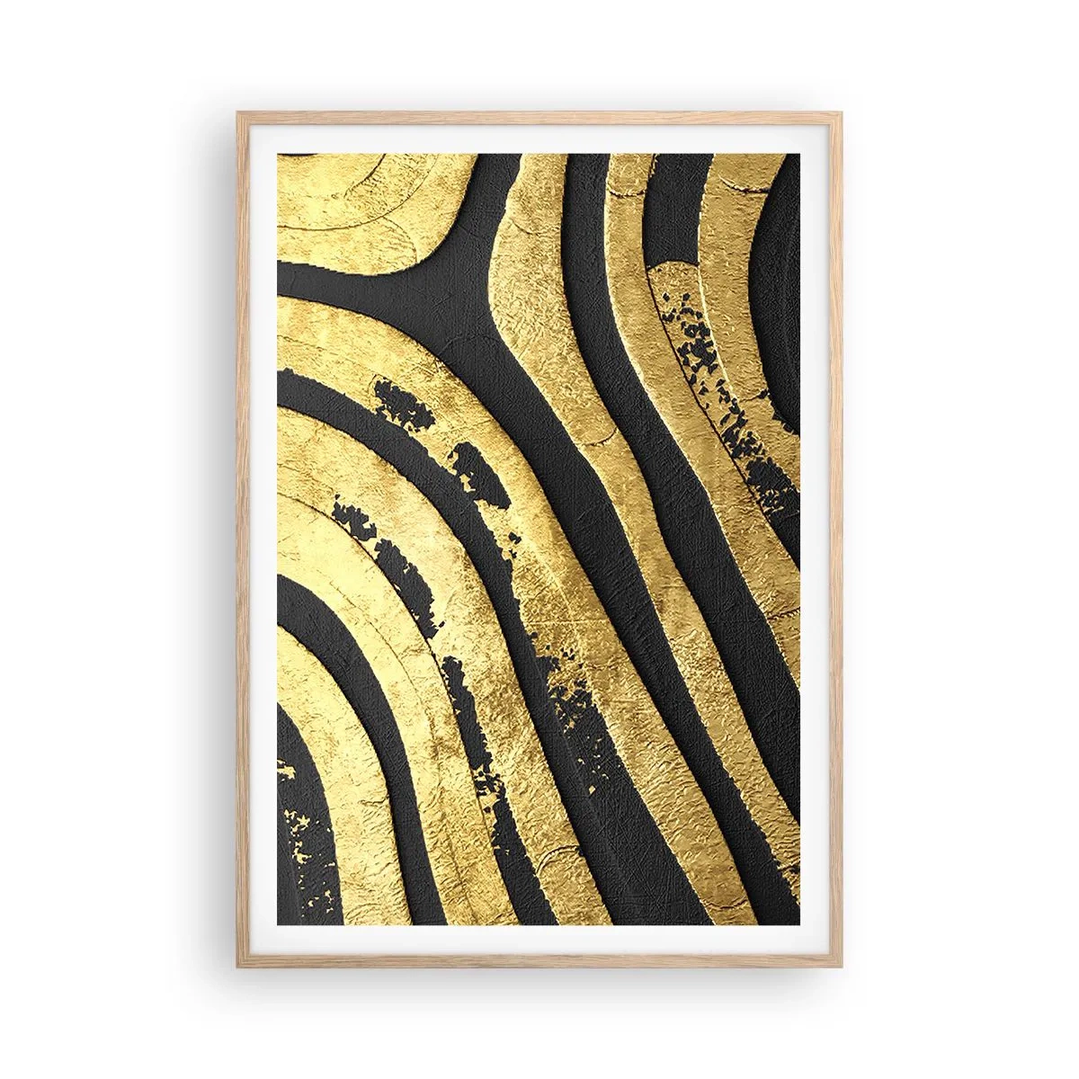Poster in light oak frame - Everything Flows - 70x100 cm