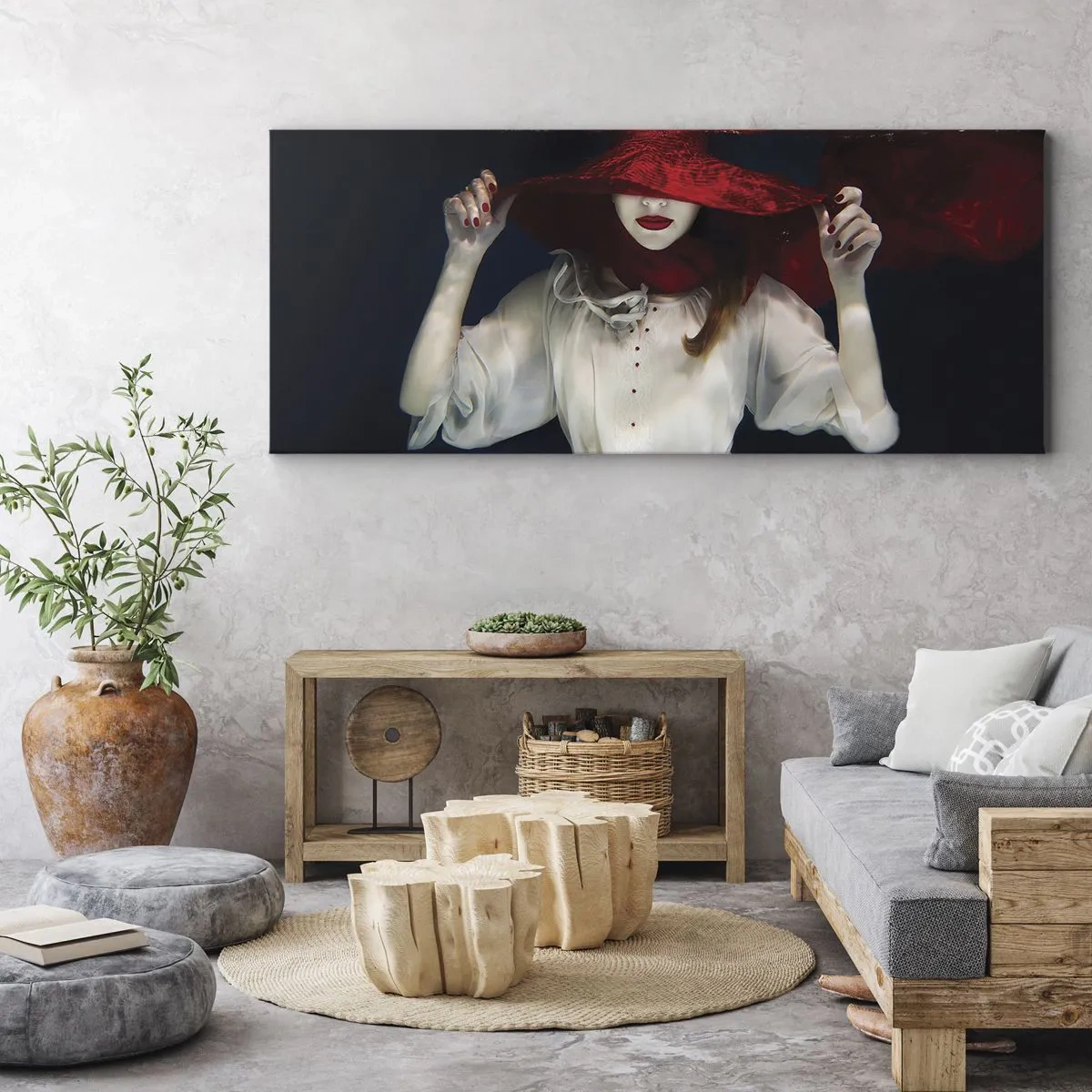Canvas picture - Mysterious Woman - 160x50 cm