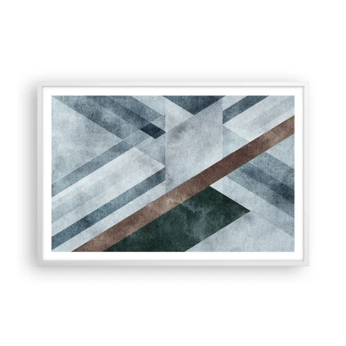 Poster in white frmae - Refined Elegance of Geometry - 91x61 cm