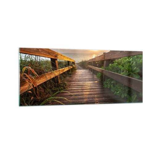 Glass picture - Straigh to the Shore - 100x40 cm