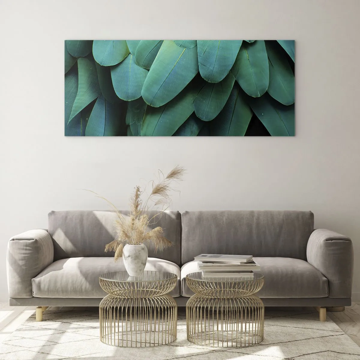 Glass picture - Precision of Parrot Nature - 100x40 cm