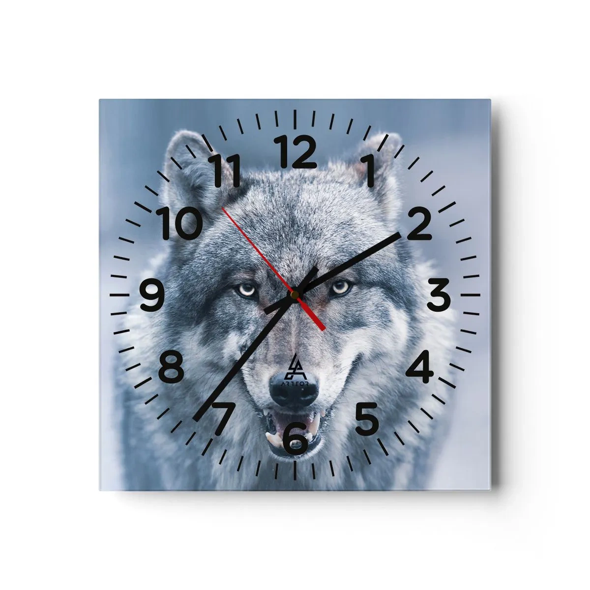 Wall clock - Clock on glass - Will You Take Up the Challenge? - 30x30 cm