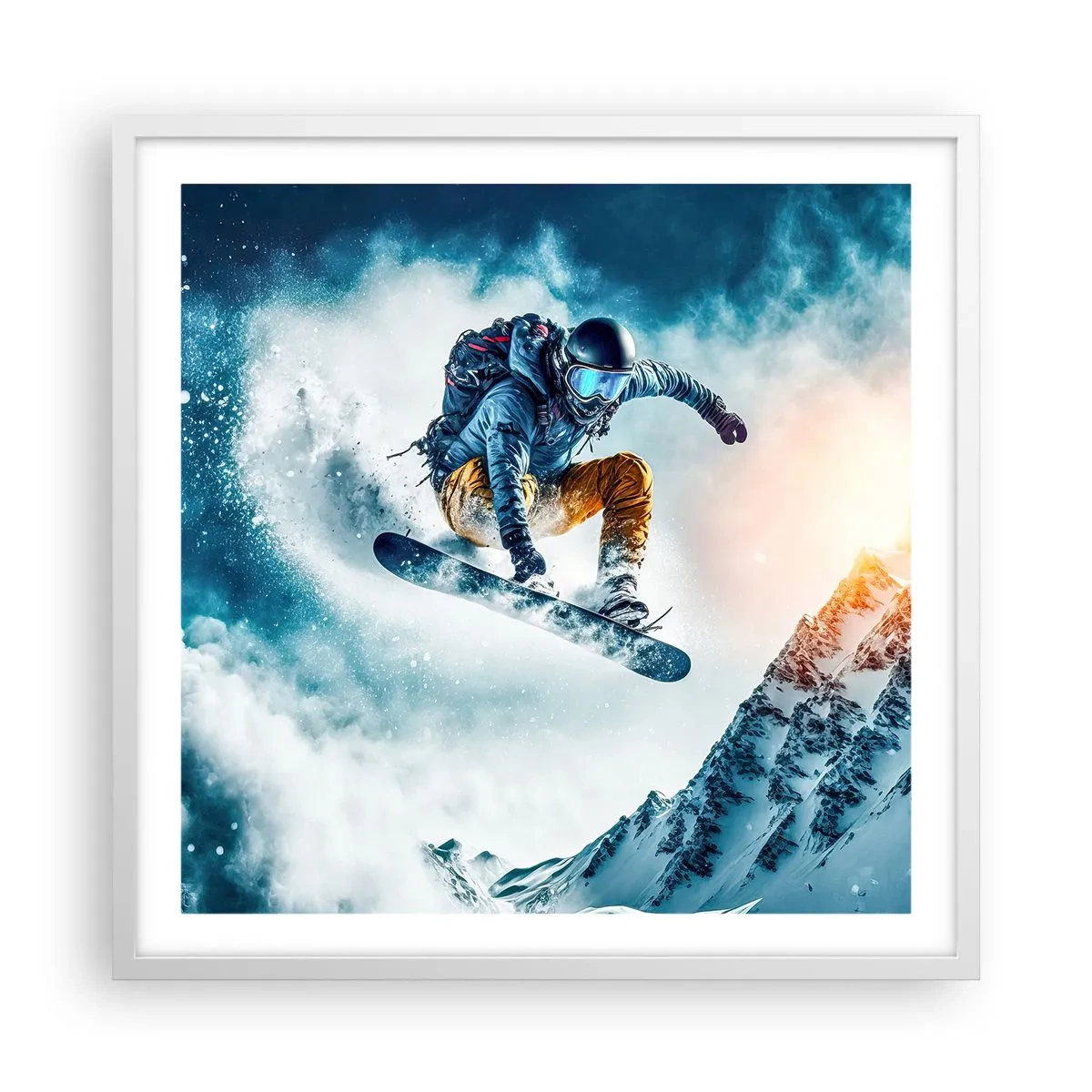 Poster in white frmae - Extreme Emotions - 60x60 cm