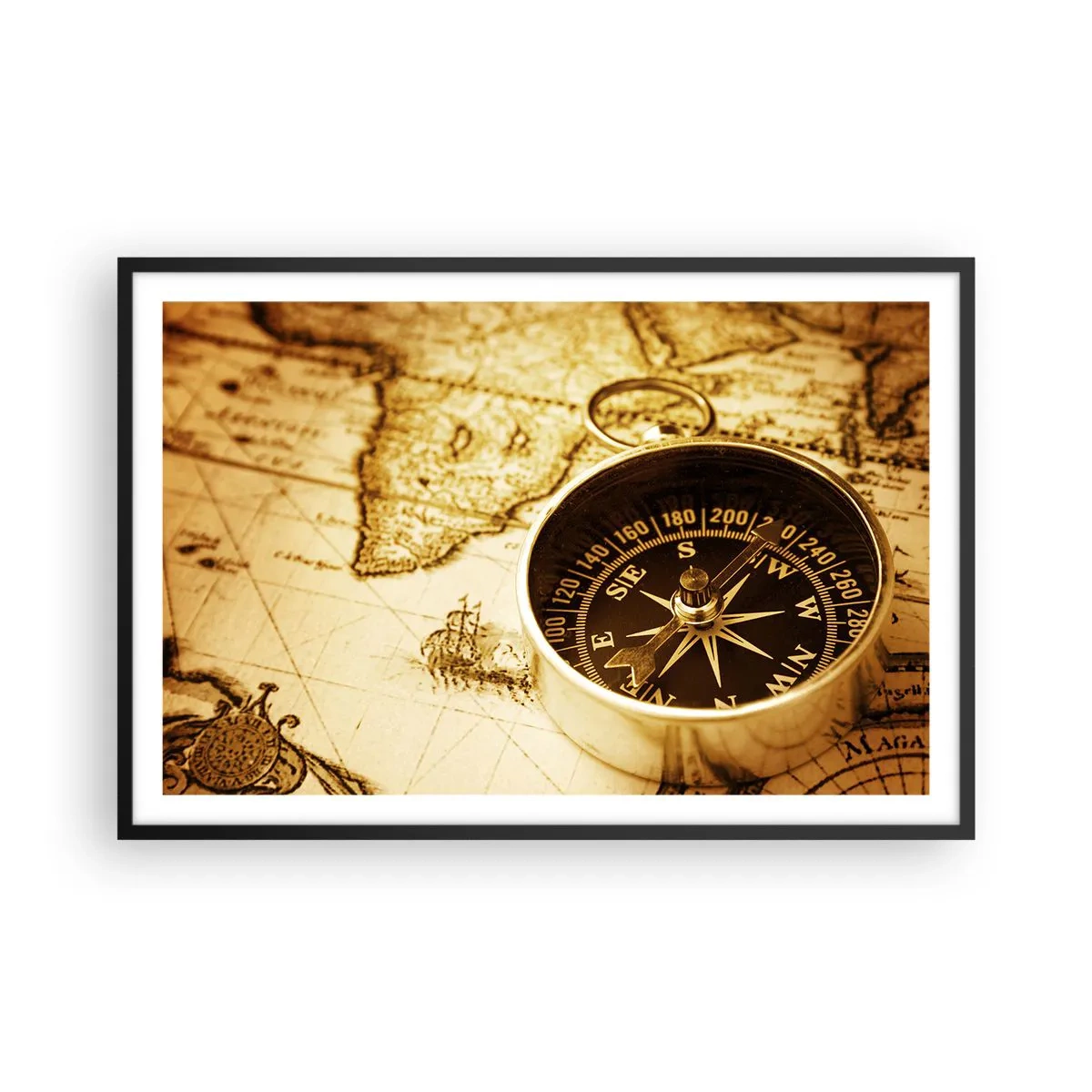 Poster in black frame - East or West? - 91x61 cm