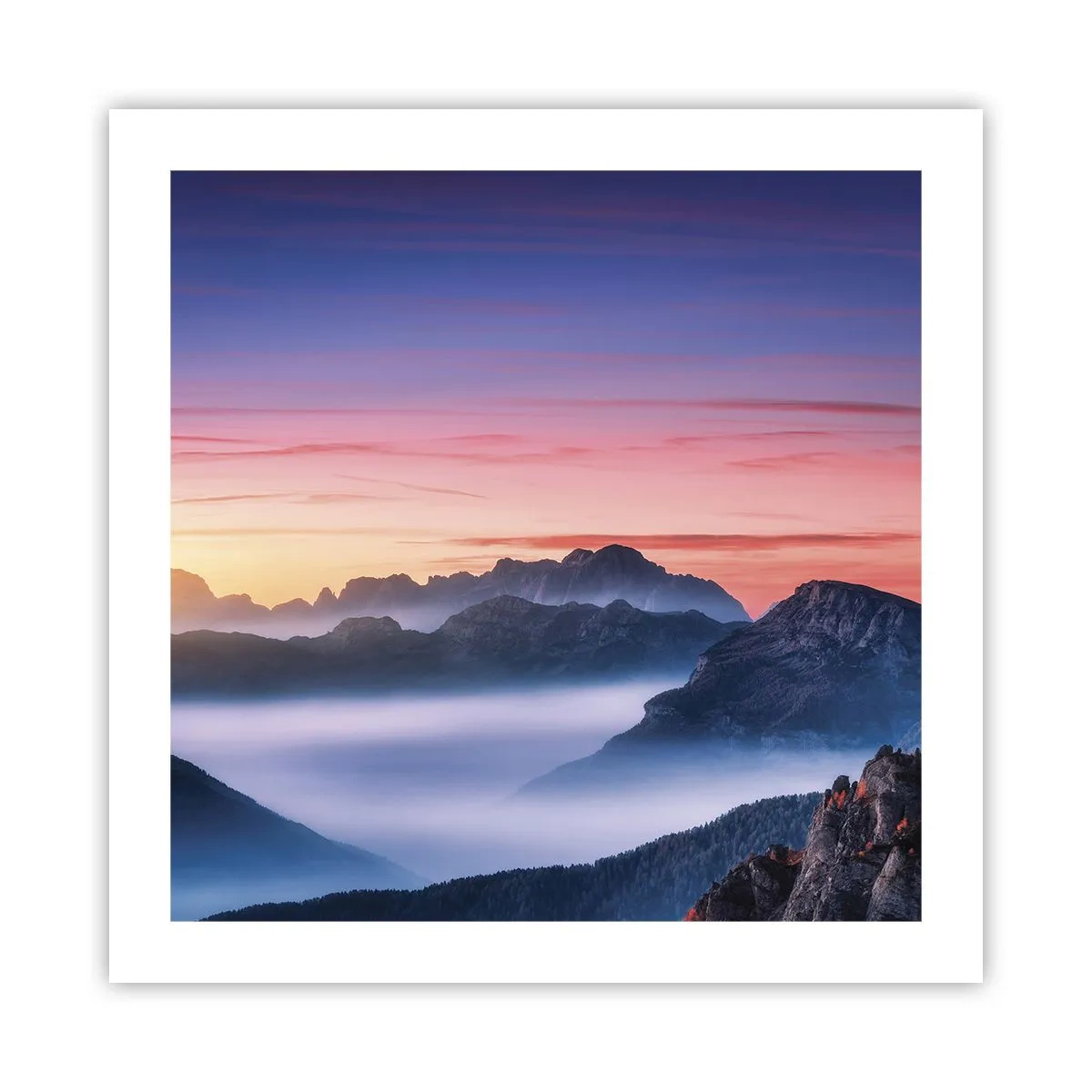 Poster - Over the Valleys - 50x50 cm