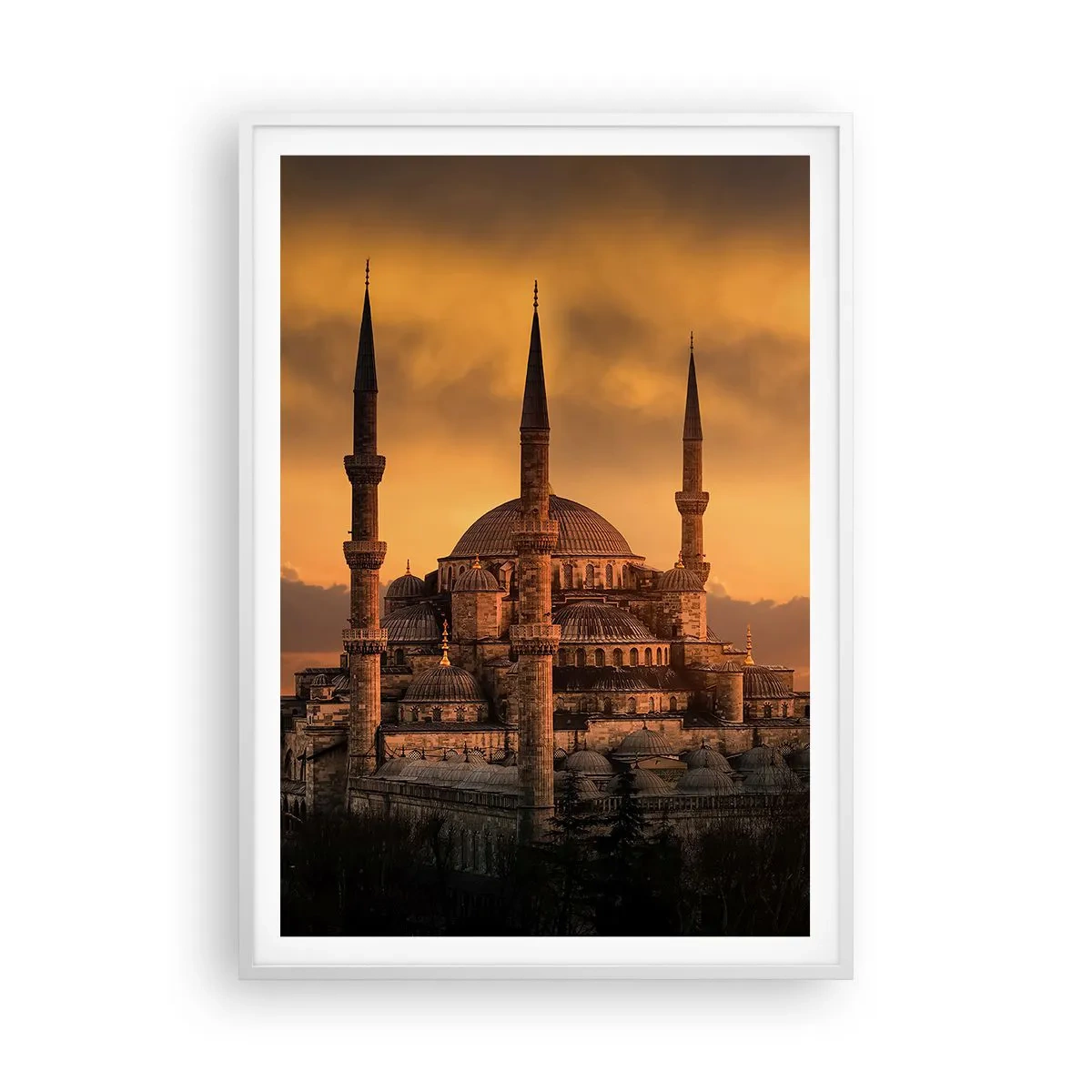 Poster in white frmae - God Is Great - 70x100 cm