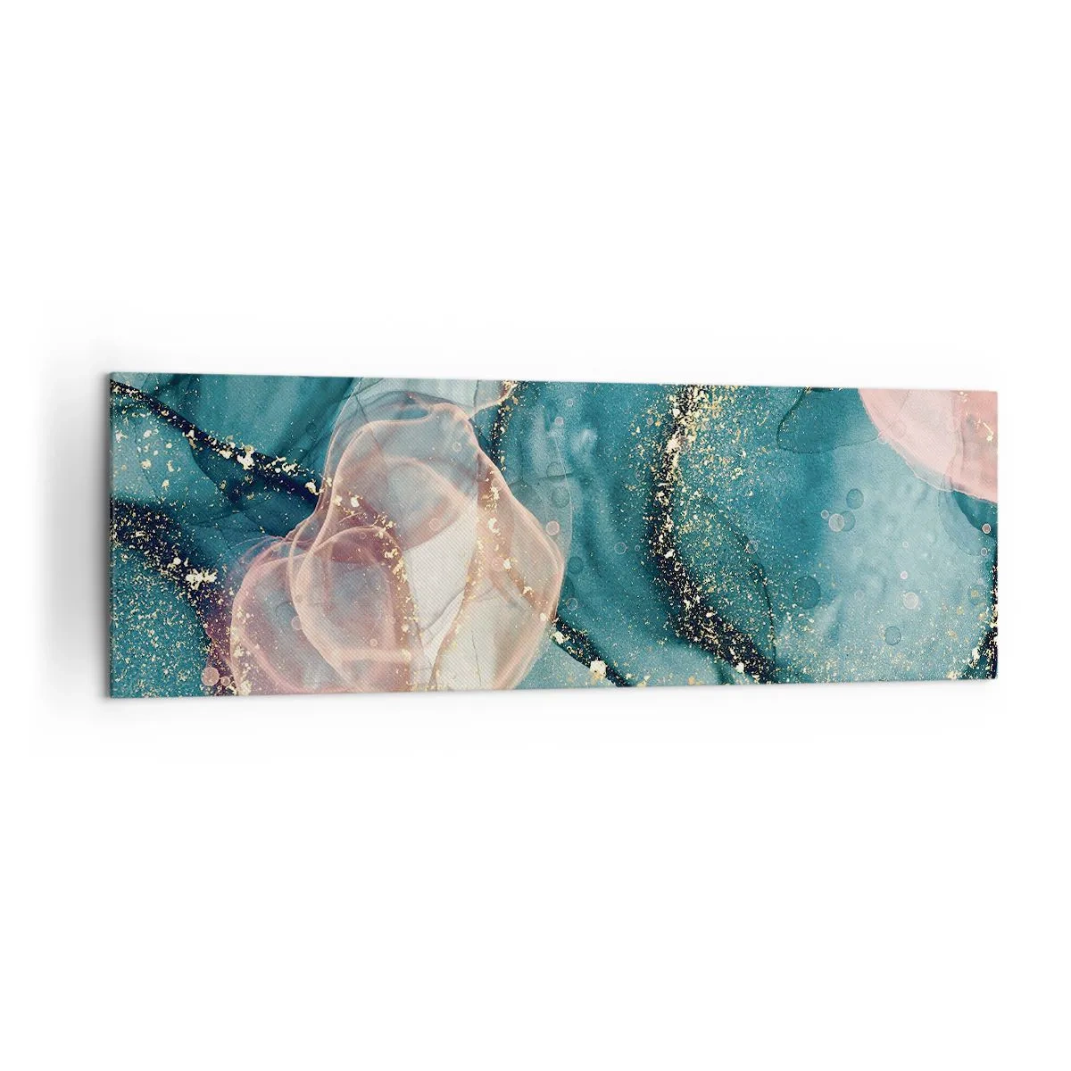 Canvas picture - Silm Blue, Tulle Pink - 160x50 cm