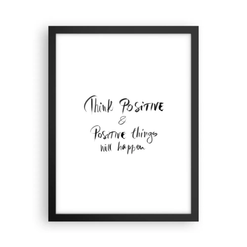 Poster in black frame - How to Live? - 30x40 cm