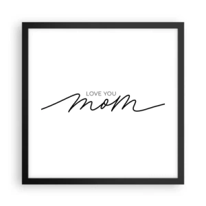 Poster in black frame - Great Emotion - 40x40 cm
