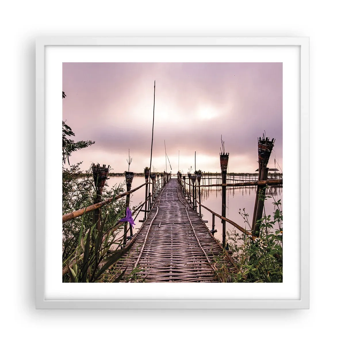 Poster in white frmae - Peace and Quiet of Asia - 50x50 cm