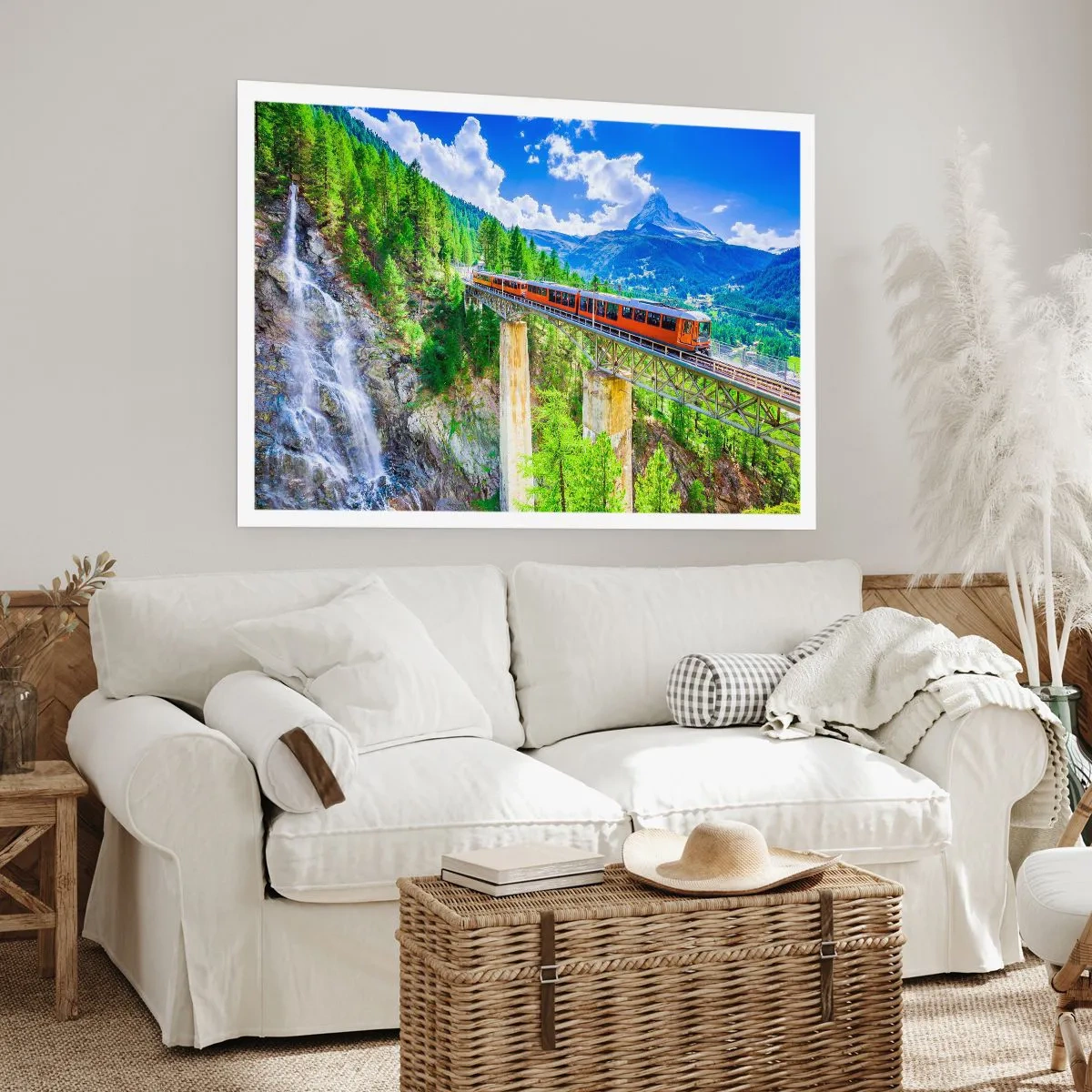 Poster - Train Through the Alps - 70x50 cm