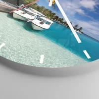 Clock face with lines