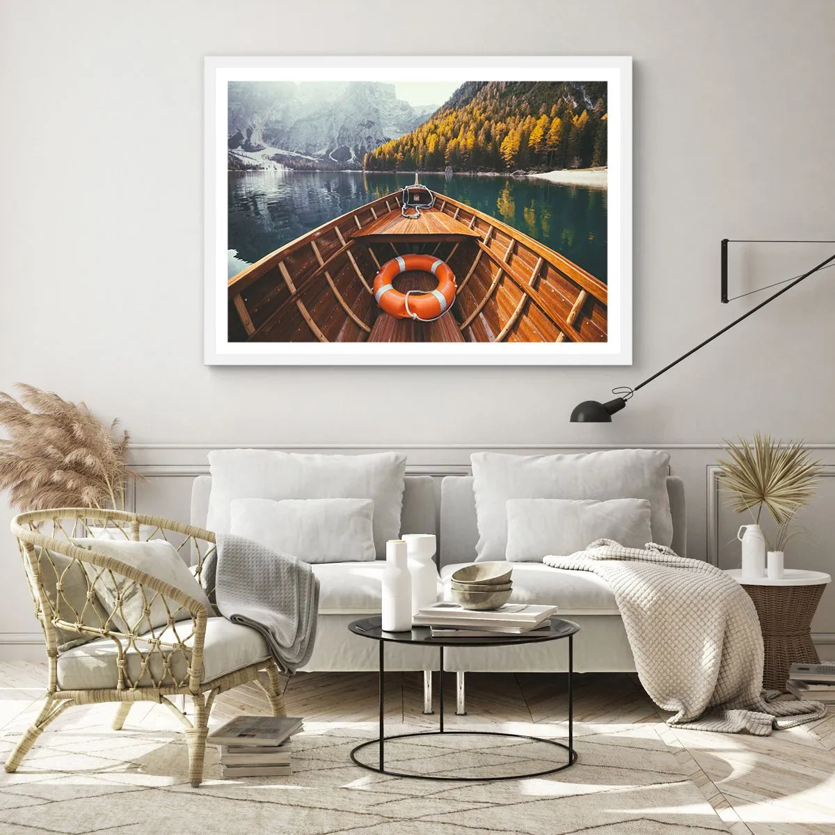 Poster in white frmae - Mountain Hike - 100x70 cm