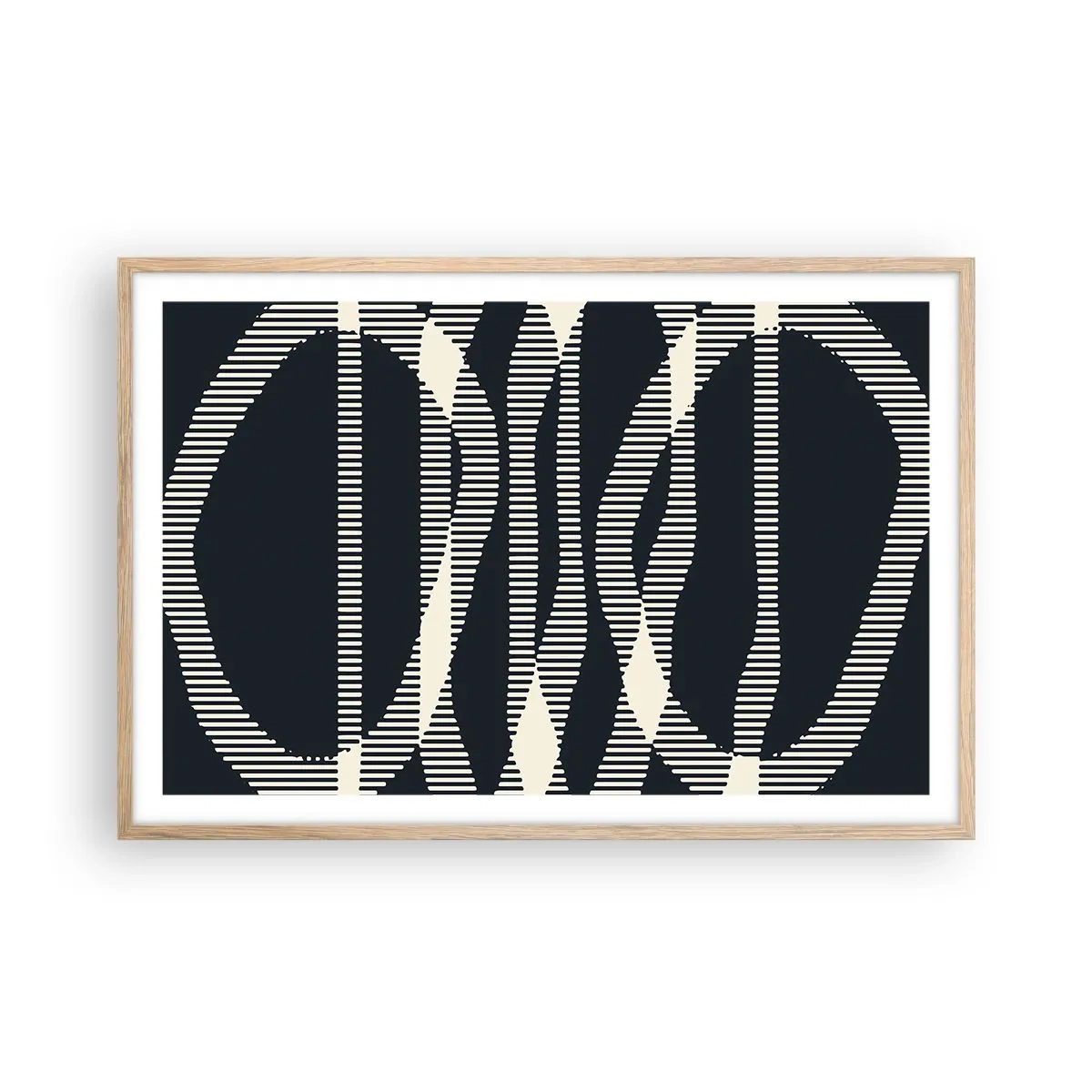 Poster in light oak frame - Attempt at Breaking Darkness - 91x61 cm