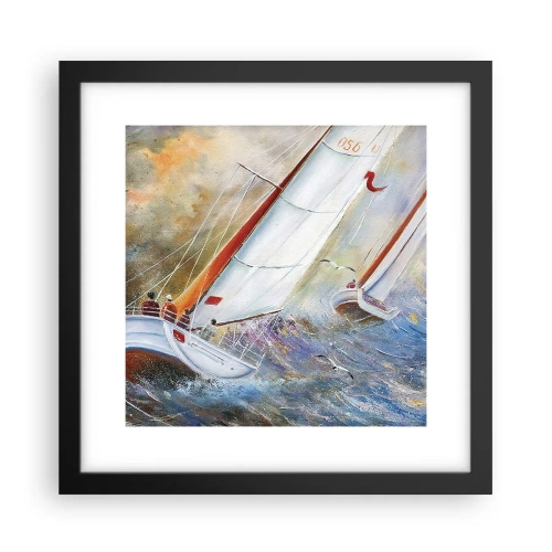 Poster in black frame - Running on the Waves - 30x30 cm