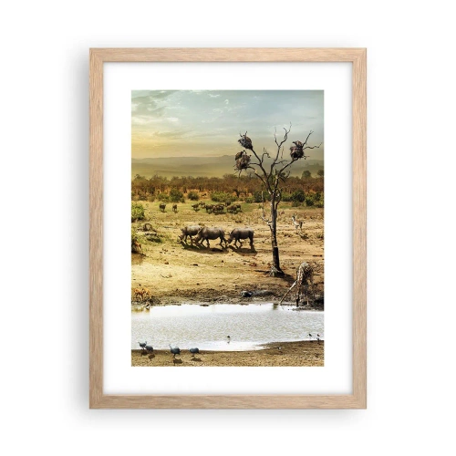 Poster in light oak frame - There Is a River that Flows from Eden - 30x40 cm