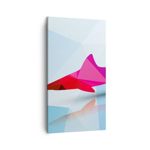 Canvas picture - Shark in a Crystal Environment - 45x80 cm