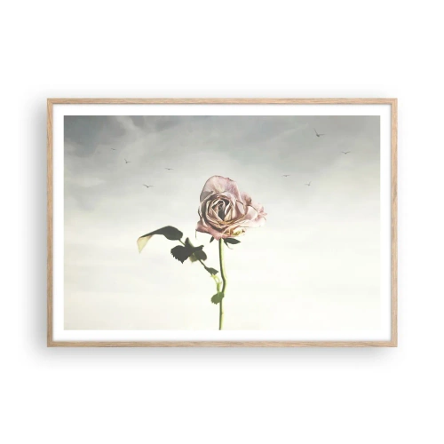 Poster in light oak frame - Welcoming of Spring - 100x70 cm