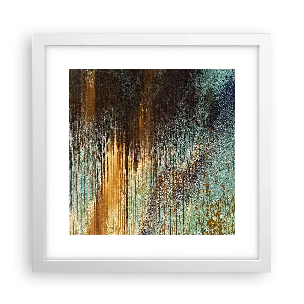 Poster in white frmae - Non-accidental Colourful Composition - 30x30 cm