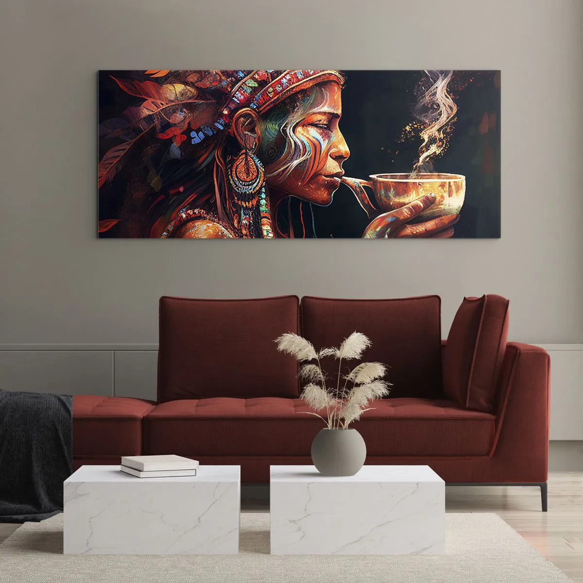 Glass picture - Magical Ritual - 120x50 cm