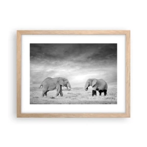 Poster in light oak frame - Grey Is Beautiful - 40x30 cm