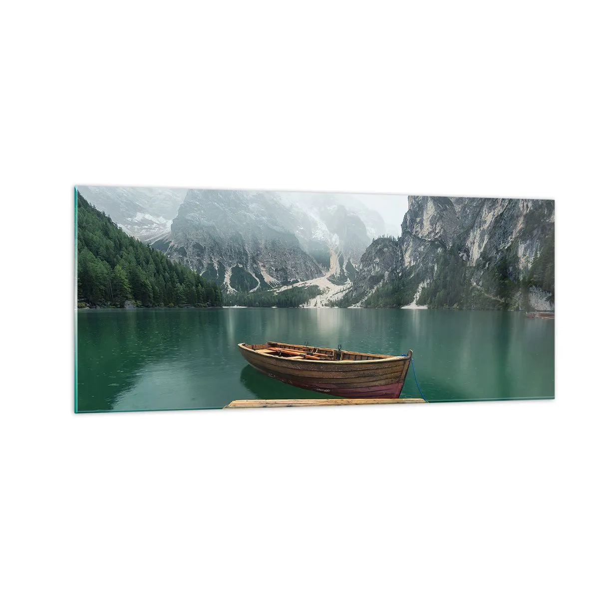 Glass picture - Boat Found Solitude - 100x40 cm