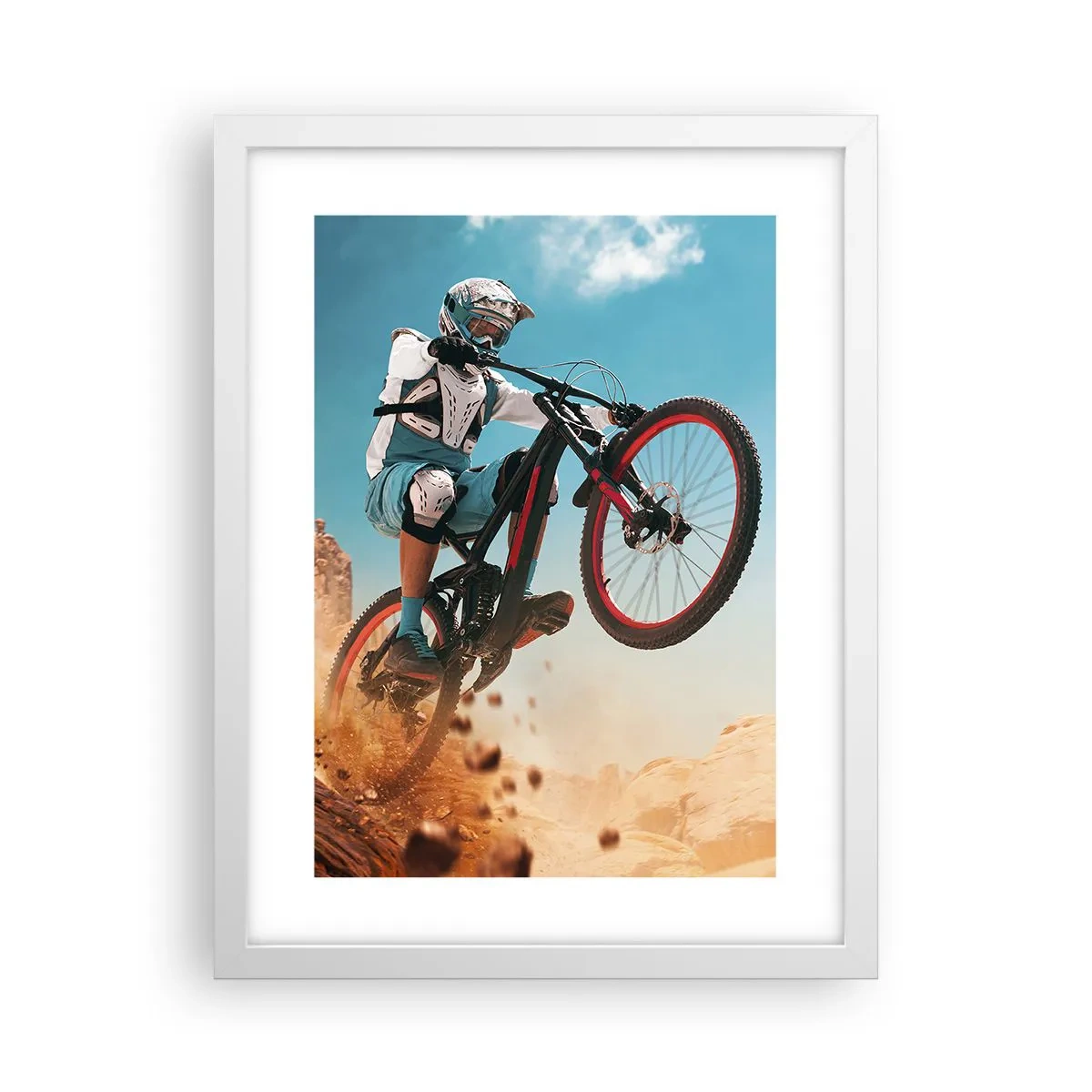 Poster in white frmae - Madness on Wheels - 30x40 cm
