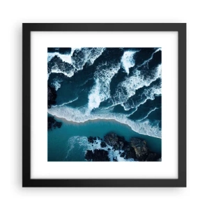 Poster in black frame - Envelopped by Waves - 30x30 cm
