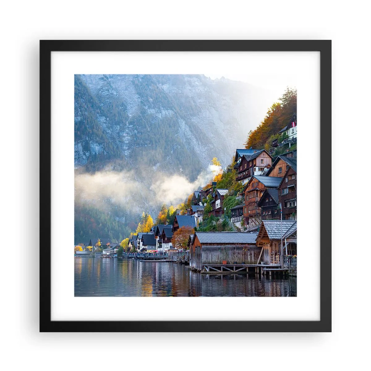 Poster in black frame - Alpine Atmosphere - 40x40 cm