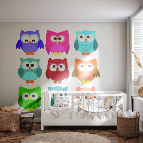 Photo Wallpaper Premium Canvas - It Can Be Fun to Differ - For children, Owl, Graphics - 250x175 cm