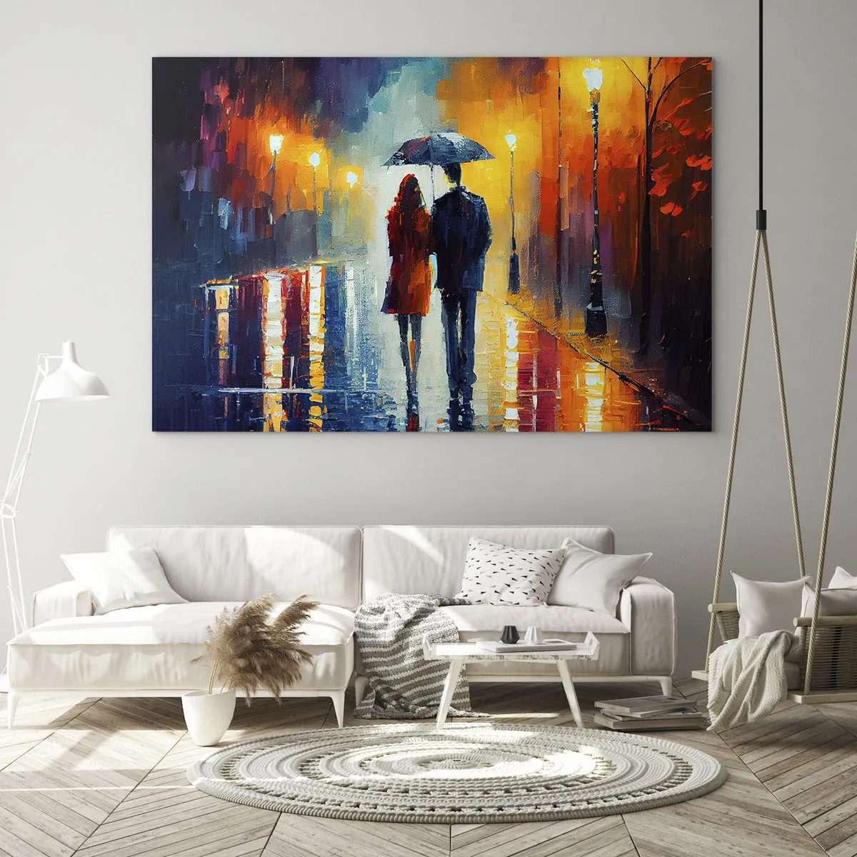 Glass picture - Together - Colourful Night - 120x80 cm