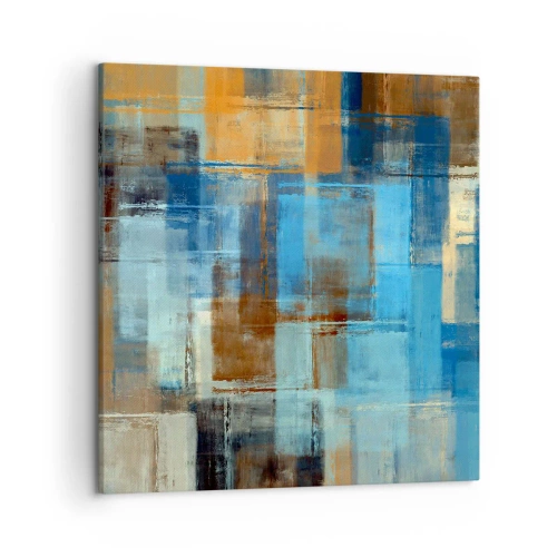 Canvas picture - Through Blue Curtain - 50x50 cm