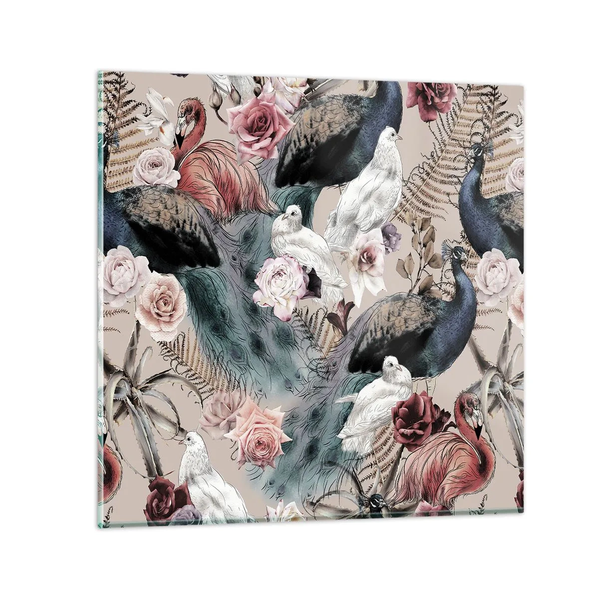 Glass picture - In Palace Garden - 50x50 cm