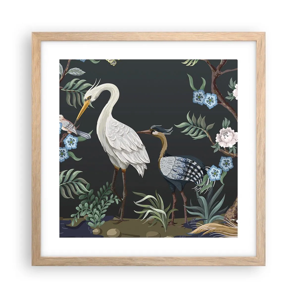 Poster in light oak frame - Bird Truth - 40x40 cm
