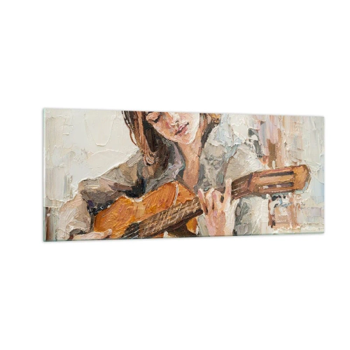 Glass picture - Concert for Guitar and Girly Heart - 100x40 cm
