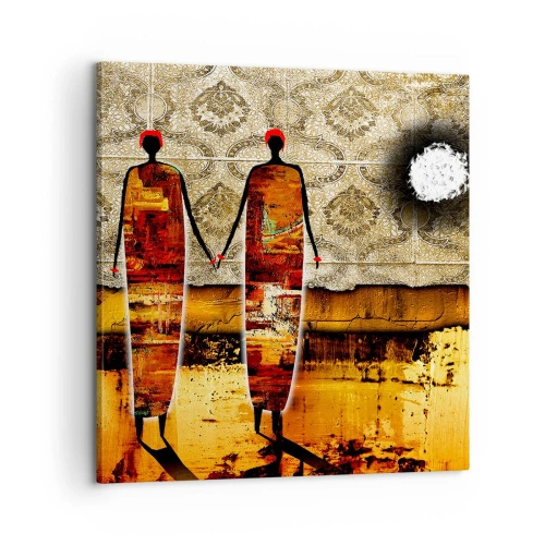 Canvas picture - Ethnic Composition in the Colours of Africa - 60x60 cm