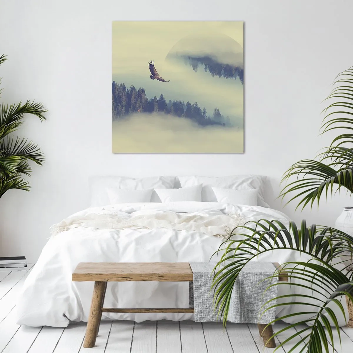 Canvas picture - Flying Eagle  - 50x50 cm