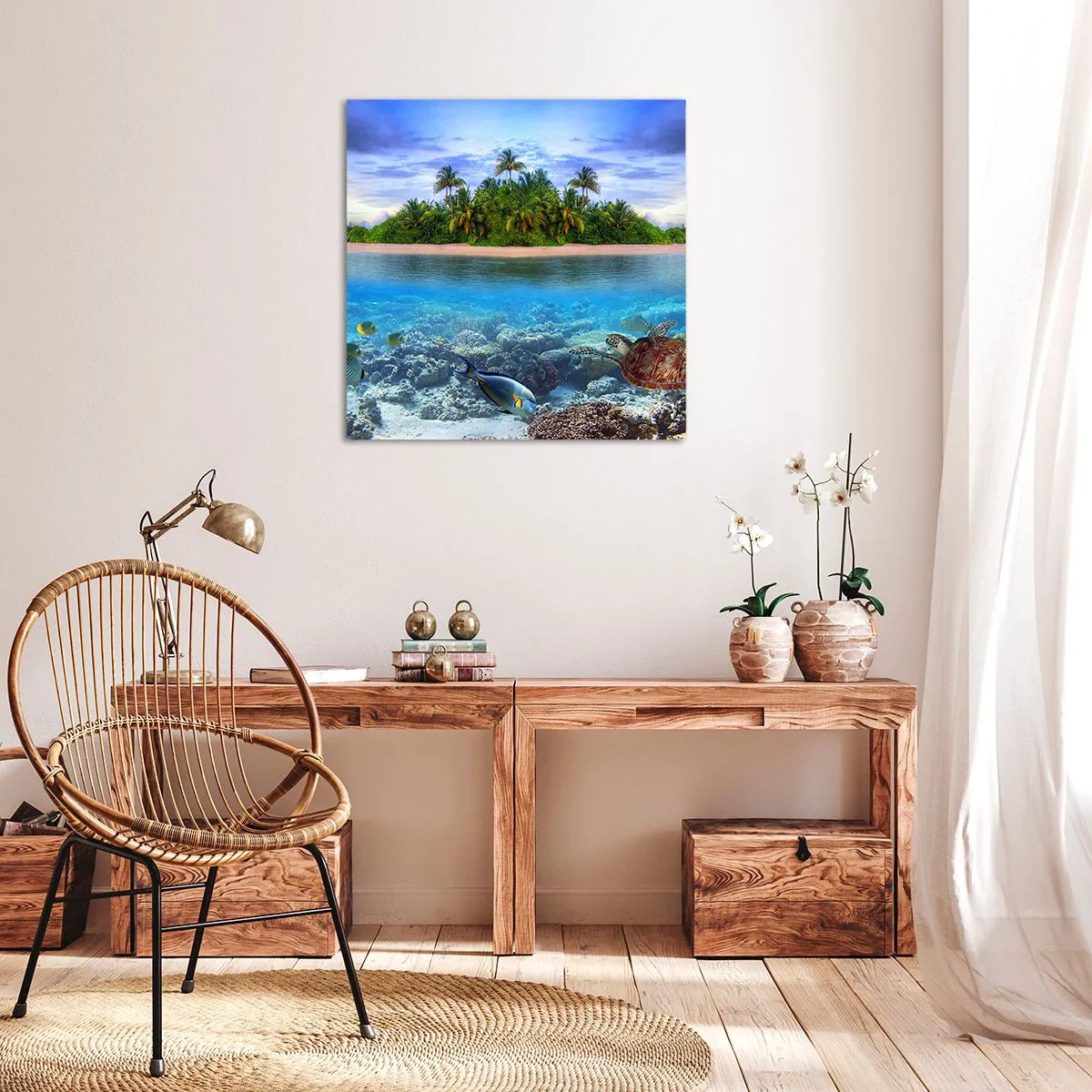 Canvas picture - Heavenly Island Invites You - 60x60 cm