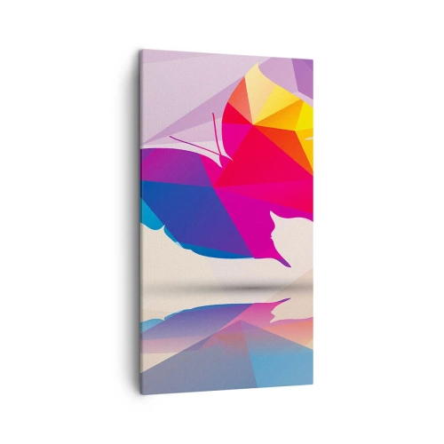 Canvas picture - Butterfly Raainbow - 45x80 cm