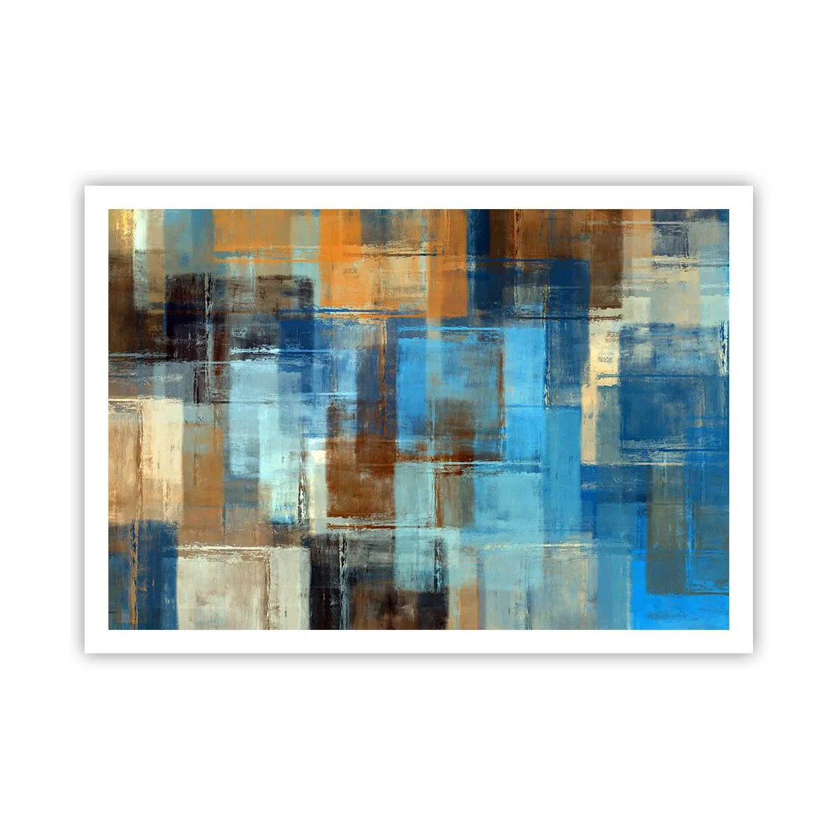 Poster - Through Blue Curtain - 100x70 cm