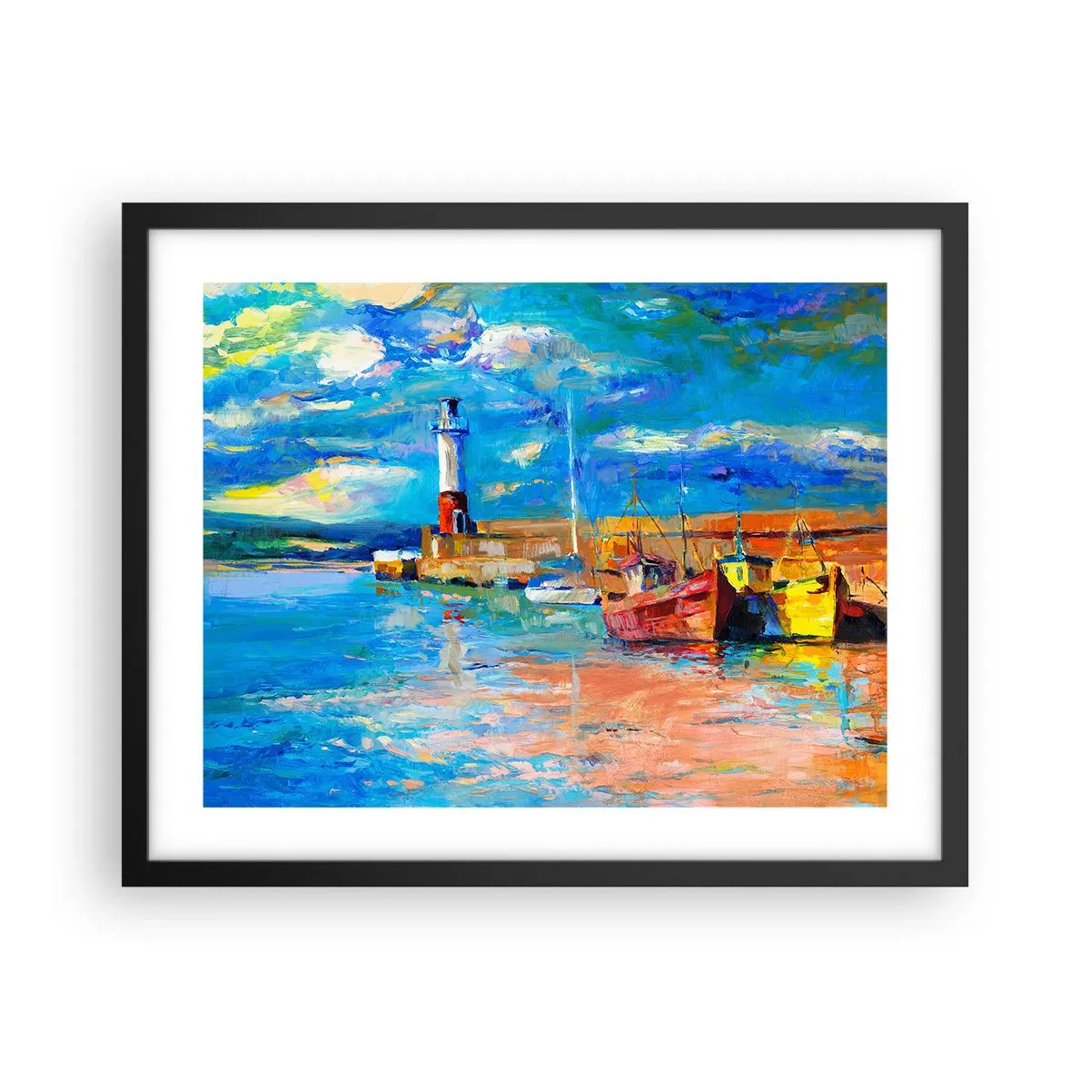 Poster in black frame - Afternoon in a Rainbow Bay - 50x40 cm