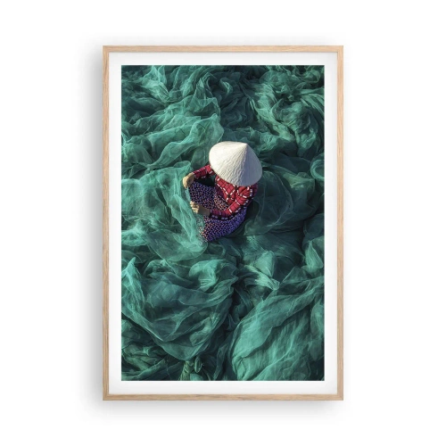 Poster in light oak frame - In the Sea of Nets - 61x91 cm