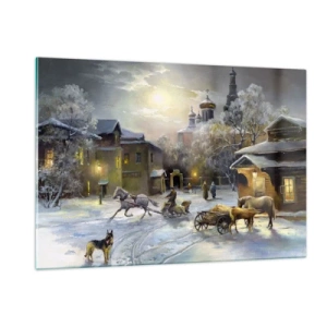 Glass picture - Magic of Russian Winter - 120x80 cm