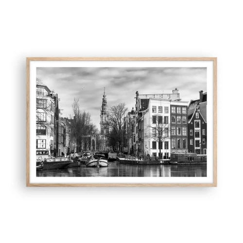 Poster in light oak frame - Amsterdam Atmosphere - 91x61 cm