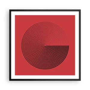 Poster in black frame - Circular Movement - 60x60 cm