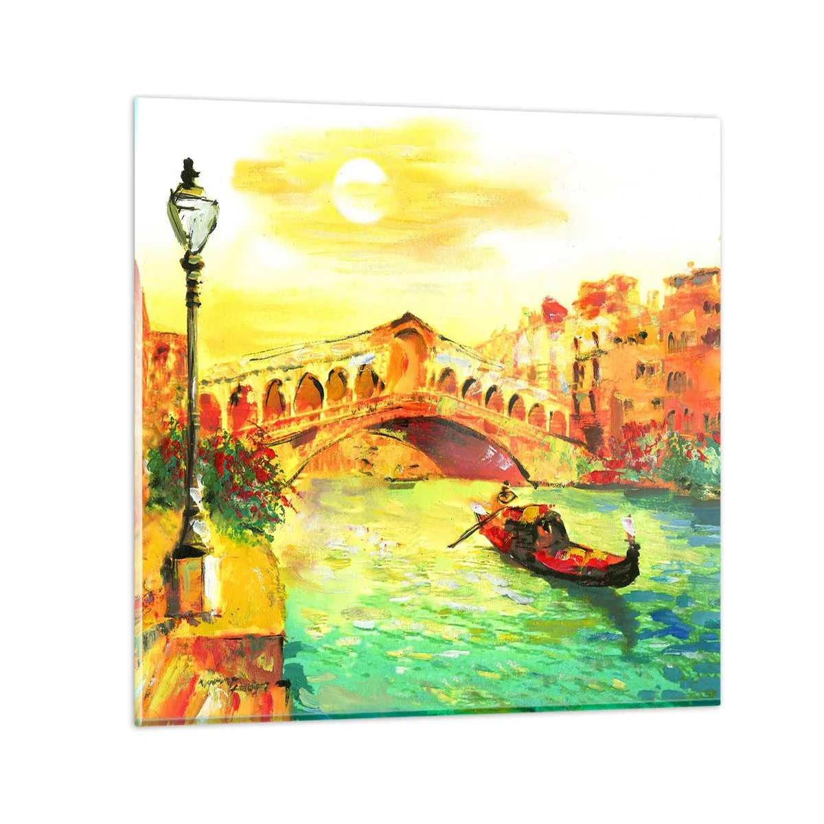 Glass picture - Pilgrimage of Lovers - 40x40 cm