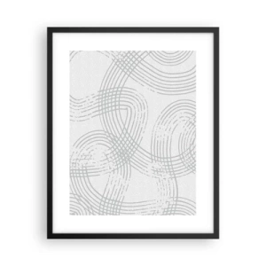 Poster in black frame - No Straight Line - 40x50 cm